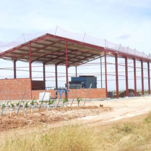 Nave agrícola en construcción